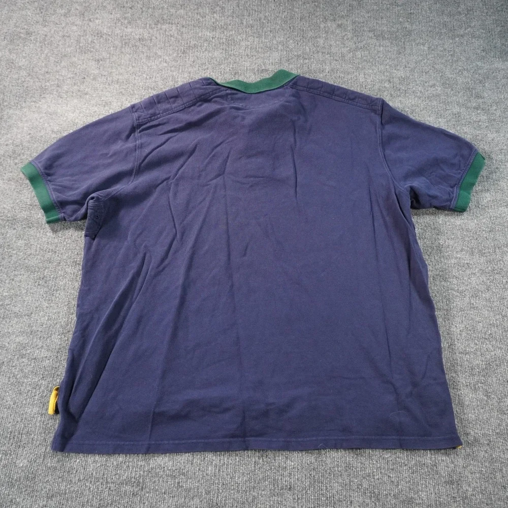 Polo Ralph Lauren Polo Shirt Mens 3XB Navy Blue Green Big Pony Short Sleeve